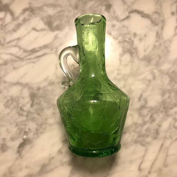 Handmade Cracked Glass Vase - Picture 1 of 5